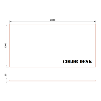 СТОЛЕШНИЦА 2000х1000х25 ММ ДЛЯ ПИСЬМЕННОГО СТОЛА ПРЯМОУГОЛЬНАЯ 1