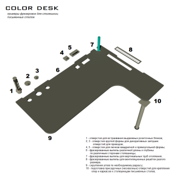 СТОЛЕШНИЦА УГЛОВАЯ 2200х900х25 ММ ДЛЯ ПИСЬМЕННОГО СТОЛА 2