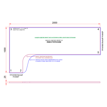 СТОЛЕШНИЦА УГЛОВАЯ 2000х1000х25 ММ ДЛЯ ПИСЬМЕННОГО СТОЛА 1