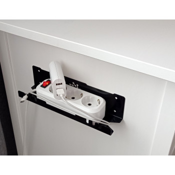 КАБЕЛЬ-КАНАЛ КМ-250Ч МИНИ ДЛЯ РОЗЕТОЧНЫХ БЛОКОВ И МОБИЛЬНЫХ УСТРОЙСТВ ЧЁРНЫЙ 2