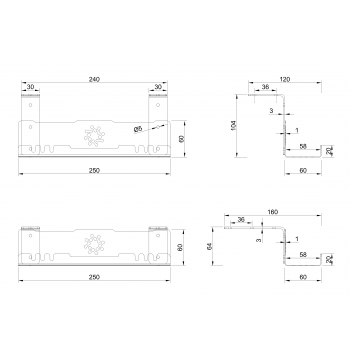КАБЕЛЬ-КАНАЛ КМ-250-2Б НА КРОНШТЕЙНАХ ДЛЯ РОЗЕТОЧНЫХ БЛОКОВ И МОБИЛЬНЫХ УСТРОЙСТВ БЕЛЫЙ 3