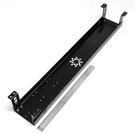 КАБЕЛЬ-КАНАЛ КМ-800Ч ПОДСТОЛЬНЫЙ ГОРИЗОНТАЛЬНЫЙ МЕТАЛЛИЧЕСКИЙ ЧЁРНЫЙ 1