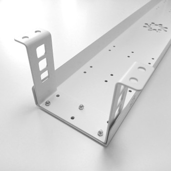 КАБЕЛЬ-КАНАЛ КМ-800Б ПОДСТОЛЬНЫЙ ГОРИЗОНТАЛЬНЫЙ МЕТАЛЛИЧЕСКИЙ БЕЛЫЙ 2