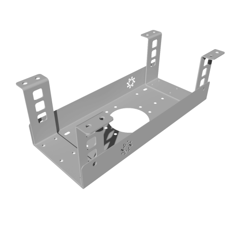 КАБЕЛЬ-КАНАЛ МОДУЛЬНОЙ СИСТЕМЫ КМП-300-2С СЕРЫЙ МЕТАЛЛИЧЕСКИЙ 1