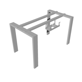 КАБЕЛЬ-КАНАЛ МОДУЛЬНОЙ СИСТЕМЫ КМП-300-2С СЕРЫЙ МЕТАЛЛИЧЕСКИЙ 3