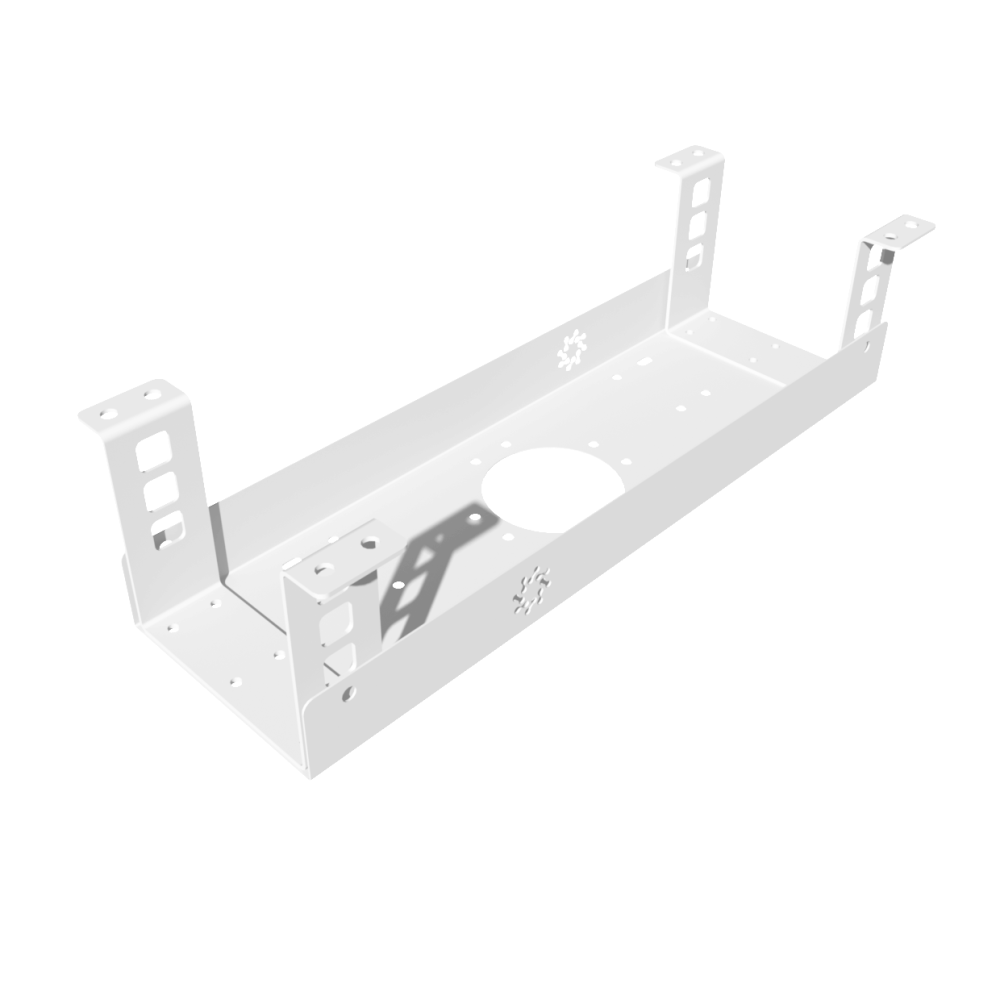 КАБЕЛЬ-КАНАЛ МОДУЛЬНОЙ СИСТЕМЫ КМП-400-2Б БЕЛЫЙ МЕТАЛЛИЧЕСКИЙ 1