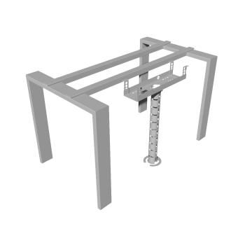 КАБЕЛЬ-КАНАЛ 500 ММ МОДУЛЬНОЙ СИСТЕМЫ КМП-500-2С СЕРЫЙ МЕТАЛЛИЧЕСКИЙ 3