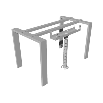 КАБЕЛЬ-КАНАЛ 600 ММ МОДУЛЬНОЙ СИСТЕМЫ КМП-600-2С СЕРЫЙ МЕТАЛЛИЧЕСКИЙ 3