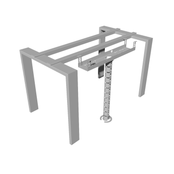 КАБЕЛЬ-КАНАЛ 700 ММ МОДУЛЬНОЙ СИСТЕМЫ КМП-700-2С СЕРЫЙ МЕТАЛЛИЧЕСКИЙ 3