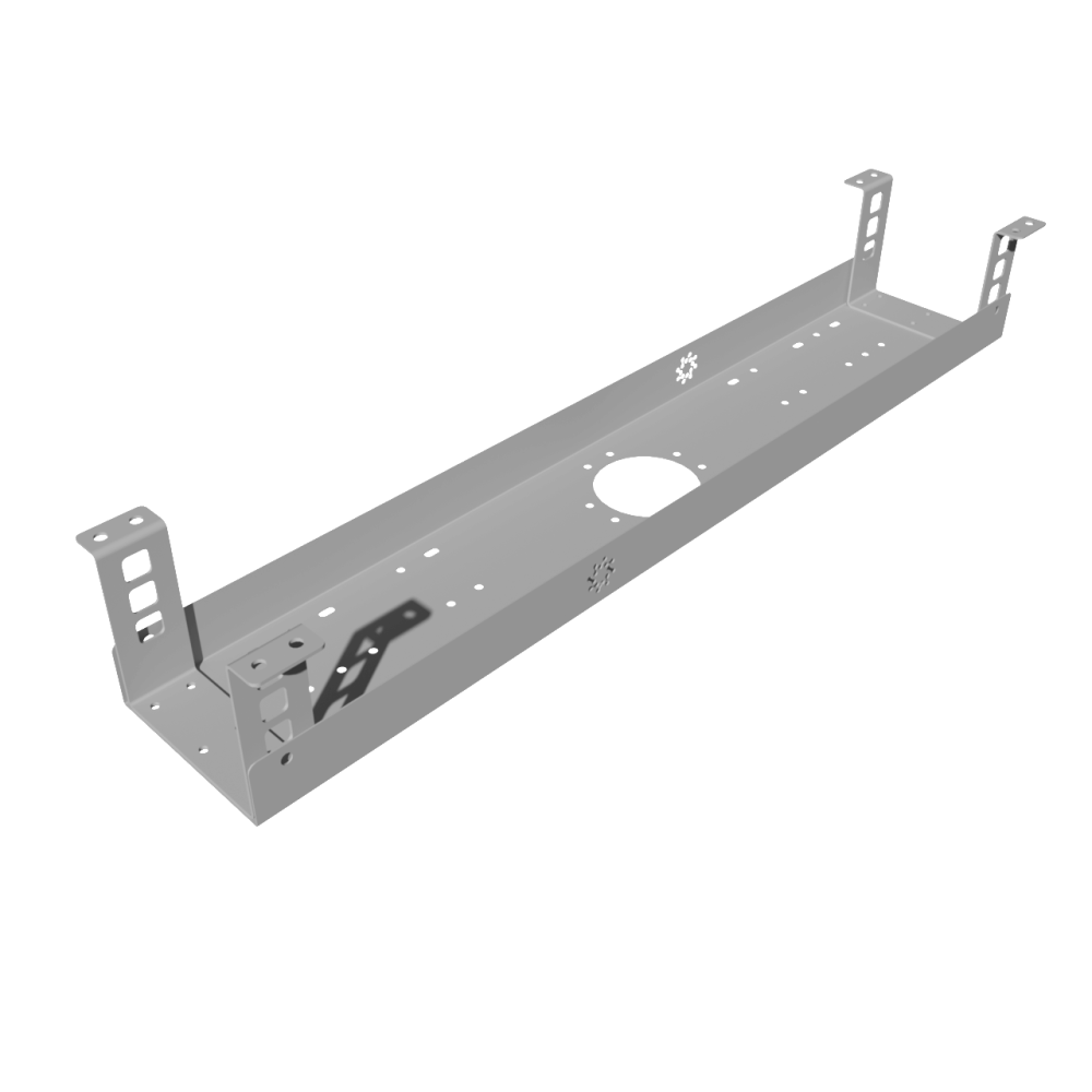 КАБЕЛЬ-КАНАЛ 700 ММ МОДУЛЬНОЙ СИСТЕМЫ КМП-700-2С СЕРЫЙ МЕТАЛЛИЧЕСКИЙ 1