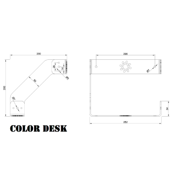 КРОНШТЕЙН ДЛЯ НАСТОЛЬНОЙ ПОЛКИ МИР ЛОФТ ЧЁРНЫЙ 7