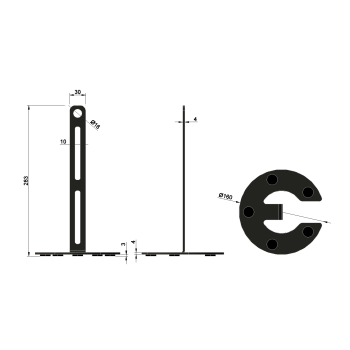 КРОНШТЕЙН-ПОДСТАВКА ДЕРЖАТЕЛЬ ДЛЯ БУМАЖНЫХ ПОЛОТЕНЕЦ ЛОФТ ЧЁРНЫЙ 6