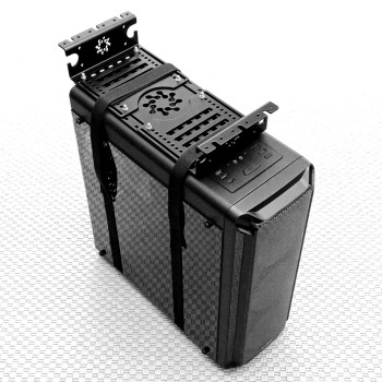 ДЕРЖАТЕЛЬ СИСТЕМНОГО БЛОКА "КАМЕНЬ" ПОДВЕСНОЙ НА РЕМНЯХ ЧЁРНЫЙ 1