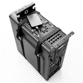 ДЕРЖАТЕЛЬ СИСТЕМНОГО БЛОКА "КАМЕНЬ" ПОДВЕСНОЙ НА РЕМНЯХ ЧЁРНЫЙ 7