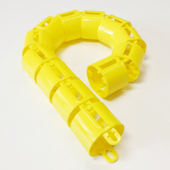 КАНАЛ ДЛЯ ПРОВОДОВ ПИСЬМЕННОГО СТОЛА ГИБКИЙ ВЕРТИКАЛЬНЫЙ А-740 (МОД.2) ЖЁЛТЫЙ БЕЗ МЕТАЛ. ОСНОВАНИЯ 1