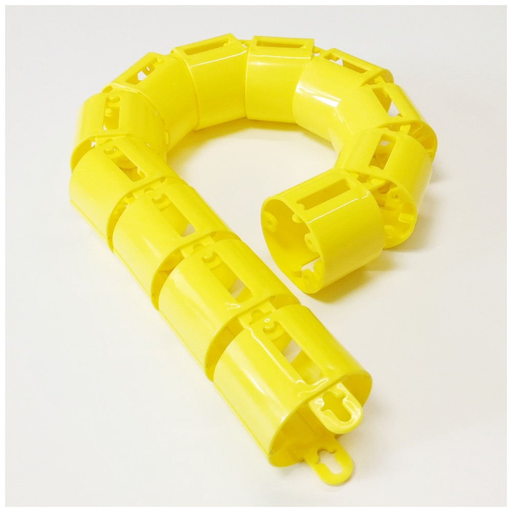 КАНАЛ ДЛЯ ПРОВОДОВ ПИСЬМЕННОГО СТОЛА ГИБКИЙ ВЕРТИКАЛЬНЫЙ А-740 (МОД.2) ЖЁЛТЫЙ БЕЗ МЕТАЛ. ОСНОВАНИЯ 1