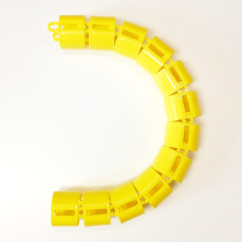 КАНАЛ ДЛЯ ПРОВОДОВ ПИСЬМЕННОГО СТОЛА ГИБКИЙ ВЕРТИКАЛЬНЫЙ А-740 (МОД.2) ЖЁЛТЫЙ БЕЗ МЕТАЛ. ОСНОВАНИЯ 4