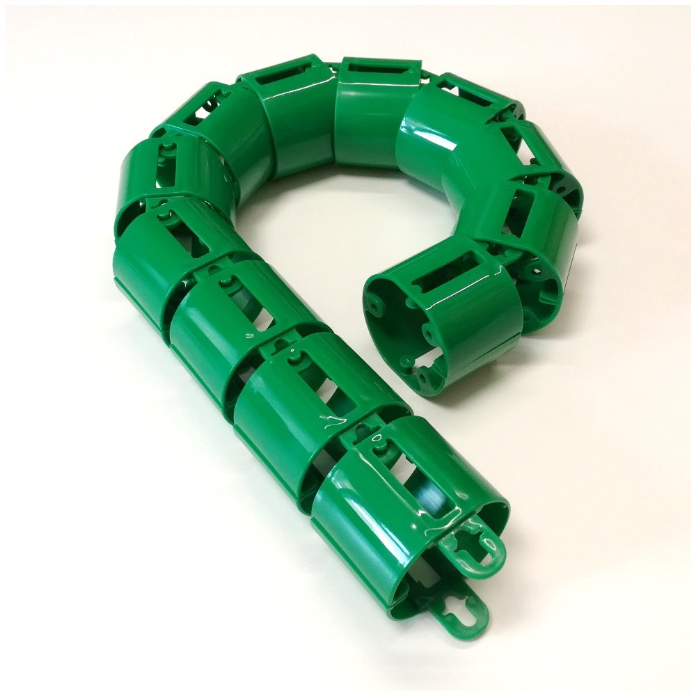 КАНАЛ ДЛЯ ПРОВОДОВ ПИСЬМЕННОГО СТОЛА ГИБКИЙ ВЕРТИКАЛЬНЫЙ A-740 (МОД.2) ЗЕЛЁНЫЙ ЛЕС БЕЗ МЕТАЛ. ОСНОВАНИЯ 1