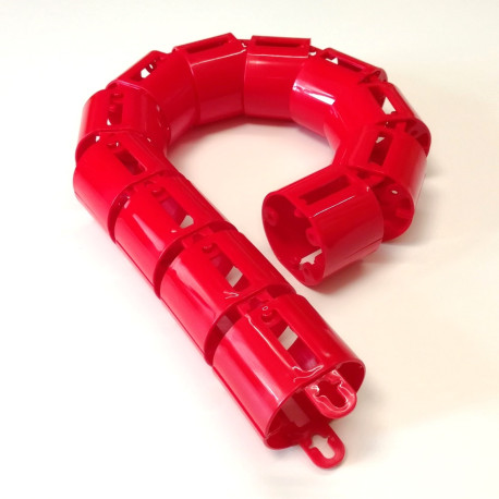 КАНАЛ ДЛЯ ПРОВОДОВ ПИСЬМЕННОГО СТОЛА ГИБКИЙ ВЕРТИКАЛЬНЫЙ А-740 (МОД.2) РУБИНОВО-КРАСНЫЙ БЕЗ МЕТАЛ. ОСНОВАНИЯ 1