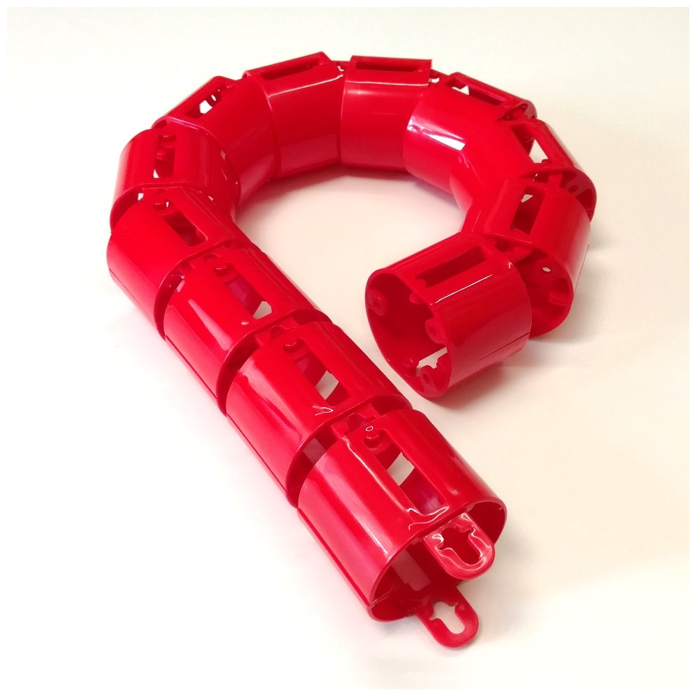 КАНАЛ ДЛЯ ПРОВОДОВ ПИСЬМЕННОГО СТОЛА ГИБКИЙ ВЕРТИКАЛЬНЫЙ А-740 (МОД.2) РУБИНОВО-КРАСНЫЙ БЕЗ МЕТАЛ. ОСНОВАНИЯ 1