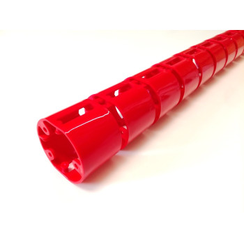 КАНАЛ ДЛЯ ПРОВОДОВ ПИСЬМЕННОГО СТОЛА ГИБКИЙ ВЕРТИКАЛЬНЫЙ А-740 (МОД.2) РУБИНОВО-КРАСНЫЙ БЕЗ МЕТАЛ. ОСНОВАНИЯ 2