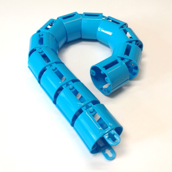 КАНАЛ ДЛЯ ПРОВОДОВ ПИСЬМЕННОГО СТОЛА ГИБКИЙ ВЕРТИКАЛЬНЫЙ А-740 (МОД.2) ГОЛУБОЕ НЕБО БЕЗ МЕТАЛ. ОСНОВАНИЯ 1