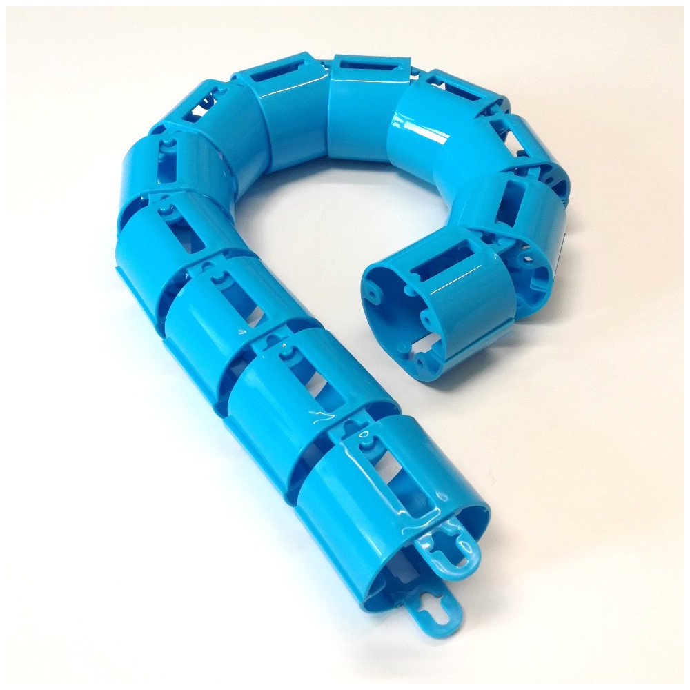 КАНАЛ ДЛЯ ПРОВОДОВ ПИСЬМЕННОГО СТОЛА ГИБКИЙ ВЕРТИКАЛЬНЫЙ А-740 (МОД.2) ГОЛУБОЕ НЕБО БЕЗ МЕТАЛ. ОСНОВАНИЯ 1