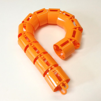 КАНАЛ ДЛЯ ПРОВОДОВ ПИСЬМЕННОГО СТОЛА ГИБКИЙ ВЕРТИКАЛЬНЫЙ А-740 (МОД.2) ОРАНЖЕВЫЙ БЕЗ МЕТАЛ. ОСНОВАНИЯ 1