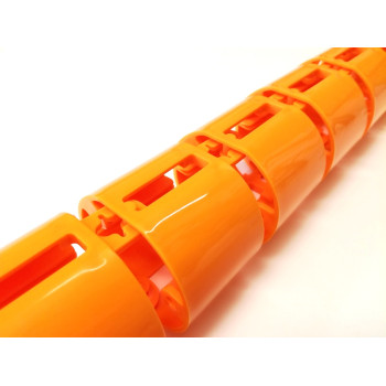 КАНАЛ ДЛЯ ПРОВОДОВ ПИСЬМЕННОГО СТОЛА ГИБКИЙ ВЕРТИКАЛЬНЫЙ А-740 (МОД.2) ОРАНЖЕВЫЙ БЕЗ МЕТАЛ. ОСНОВАНИЯ 3