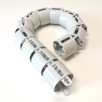 КАНАЛ ДЛЯ ПРОВОДОВ ПИСЬМЕННОГО СТОЛА ГИБКИЙ ВЕРТИКАЛЬНЫЙ А-740 (МОД.2) СВЕТЛО-СЕРЫЙ БЕЗ МЕТАЛ. ОСНОВАНИЯ 1