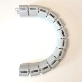 КАНАЛ ДЛЯ ПРОВОДОВ ПИСЬМЕННОГО СТОЛА ГИБКИЙ ВЕРТИКАЛЬНЫЙ А-740 (МОД.2) СВЕТЛО-СЕРЫЙ БЕЗ МЕТАЛ. ОСНОВАНИЯ 4