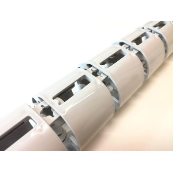 КАНАЛ ДЛЯ ПРОВОДОВ ПИСЬМЕННОГО СТОЛА ГИБКИЙ ВЕРТИКАЛЬНЫЙ А-740 (МОД.2) СВЕТЛО-СЕРЫЙ БЕЗ МЕТАЛ. ОСНОВАНИЯ 3