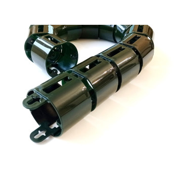 КАНАЛ ДЛЯ ПРОВОДОВ ПИСЬМЕННОГО СТОЛА ГИБКИЙ ВЕРТИКАЛЬНЫЙ А-740 (МОД.2) ЗЕЛЁНЫЙ МОХ БЕЗ МЕТАЛ. ОСНОВАНИЯ 4