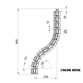 КАНАЛ ДЛЯ ПРОВОДОВ ПИСЬМЕННОГО СТОЛА ГИБКИЙ ВЕРТИКАЛЬНЫЙ А-740 (МОД.2) ЗЕЛЁНЫЙ МОХ БЕЗ МЕТАЛ. ОСНОВАНИЯ 8