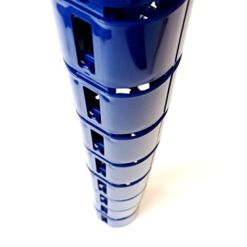 КАНАЛ ДЛЯ ПРОВОДОВ ПИСЬМЕННОГО СТОЛА ГИБКИЙ ВЕРТИКАЛЬНЫЙ А-740 (МОД.2) НОЧНОЙ СИНИЙ БЕЗ МЕТАЛ. ОСНОВАНИЯ 4