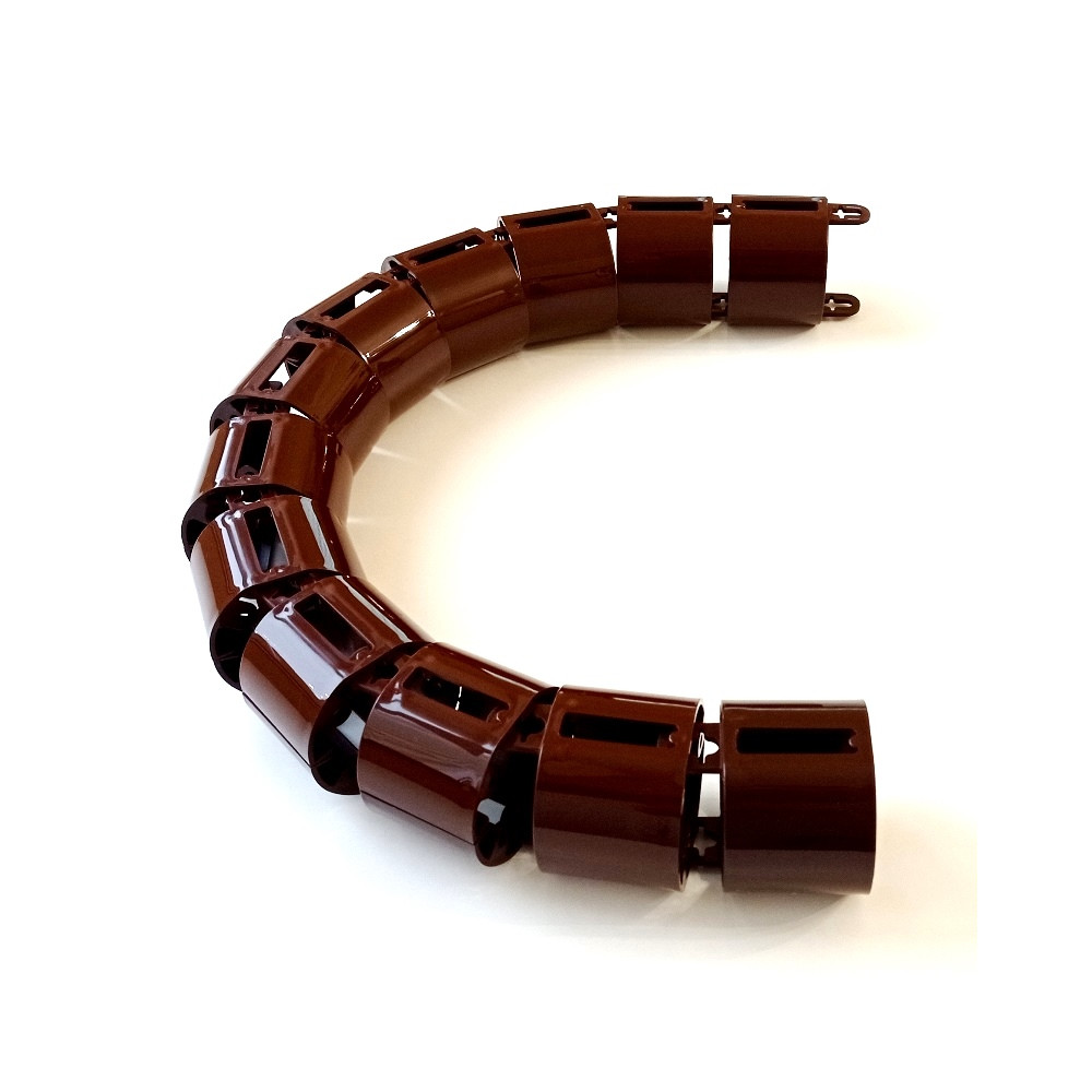 КАНАЛ ДЛЯ ПРОВОДОВ ПИСЬМЕННОГО СТОЛА ГИБКИЙ ВЕРТИКАЛЬНЫЙ А-740 (МОД.2) ШОКОЛАД БЕЗ МЕТАЛ. ОСНОВАНИЯ 1