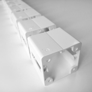 УДАВ 1570 БЕЛЫЙ ГИБКИЙ КАБЕЛЬ-КАНАЛ ОТ ПОТОЛКА К ПОЛУ ИЛИ СТОЛУ 3