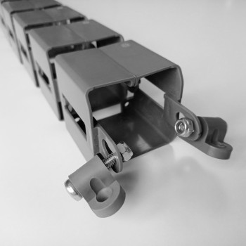 УДАВ-24 (1570 ММ) СЕРЫЙ ГИБКИЙ КАБЕЛЬ-КАНАЛ КВАДРАТНОГО СЕЧЕНИЯ ОТ ПОТОЛКА К ПОЛУ ИЛИ СТОЛУ 2