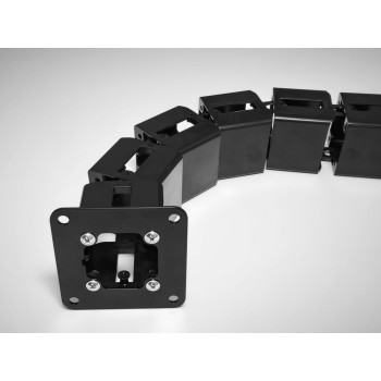 УДАВ-24 (1570 ММ) ЧЁРНЫЙ ГИБКИЙ КАБЕЛЬ-КАНАЛ КВАДРАТНОГО СЕЧЕНИЯ ОТ ПОТОЛКА К ПОЛУ ИЛИ СТОЛУ 4