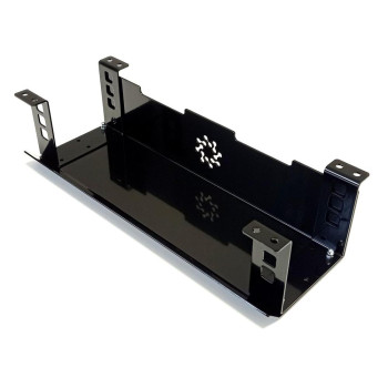 КАБЕЛЬ-КАНАЛ КМ-400Ч (ЧЁРНЫЙ) НА КРОНШТЕЙНАХ ДЛЯ ПИСЬМЕННОГО СТОЛА 1