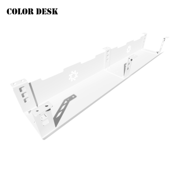 КАБЕЛЬ-КАНАЛ КМ-805Б (БЕЛЫЙ) НА КРОНШТЕЙНАХ ДЛЯ ПИСЬМЕННОГО СТОЛА 1