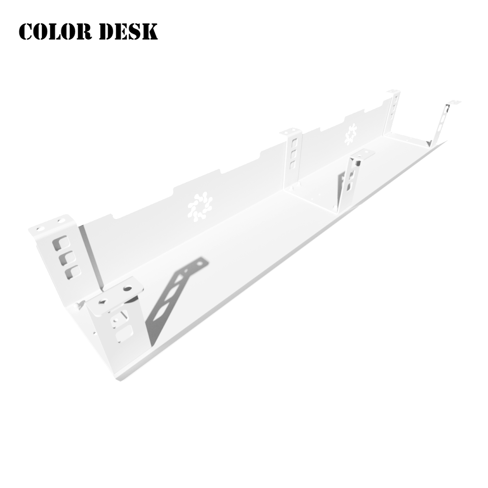 КАБЕЛЬ-КАНАЛ КМ-805Б (БЕЛЫЙ) НА КРОНШТЕЙНАХ ДЛЯ ПИСЬМЕННОГО СТОЛА 1