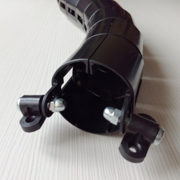 КАБЕЛЬ КАНАЛ ДЛЯ ПРОВОДОВ ПИСЬМЕННОГО СТОЛА ГИБКИЙ ВЕРТИКАЛЬНЫЙ M-740BL (mod.2 matte surface) ЧЁРНЫЙ 2