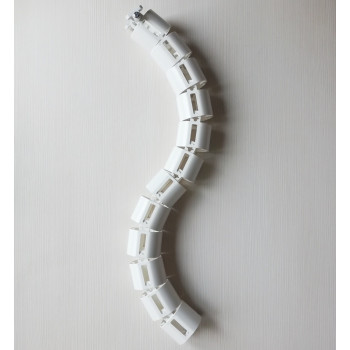 КАБЕЛЬ КАНАЛ ДЛЯ ПРОВОДОВ ПИСЬМЕННОГО СТОЛА ГИБКИЙ ВЕРТИКАЛЬНЫЙ А-740W (mod.2 matte surface) БЕЛЫЙ 2