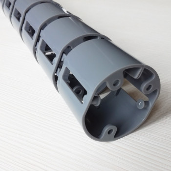 КАБЕЛЬ КАНАЛ ДЛЯ ПРОВОДОВ ПИСЬМЕННОГО СТОЛА ГИБКИЙ ВЕРТИКАЛЬНЫЙ А-740G (mod.2 matte surface) СЕРЫЙ 1