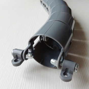 КАБЕЛЬ КАНАЛ ДЛЯ ПРОВОДОВ ПИСЬМЕННОГО СТОЛА ГИБКИЙ ВЕРТИКАЛЬНЫЙ А-740G (mod.2 matte surface) СЕРЫЙ 3