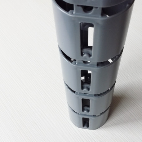 КАБЕЛЬ КАНАЛ ДЛЯ ПРОВОДОВ ПИСЬМЕННОГО СТОЛА ГИБКИЙ ВЕРТИКАЛЬНЫЙ А-740G (mod.2 matte surface) СЕРЫЙ 5