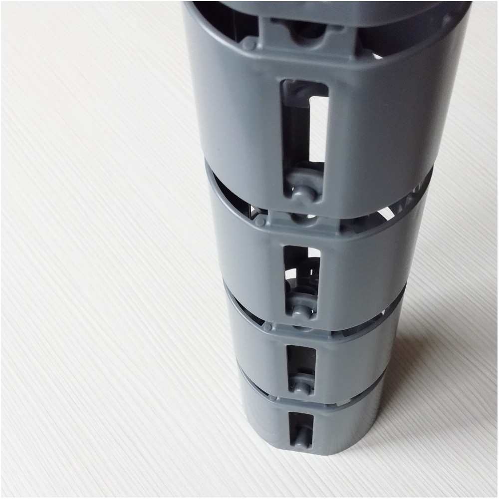 КАБЕЛЬ КАНАЛ ДЛЯ ПРОВОДОВ ПИСЬМЕННОГО СТОЛА ГИБКИЙ ВЕРТИКАЛЬНЫЙ А-740G (mod.2 matte surface) СЕРЫЙ 5