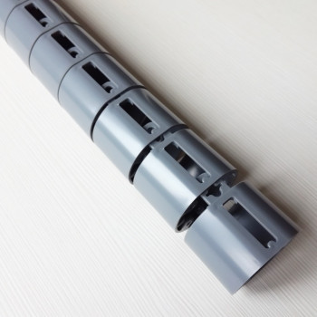 КАБЕЛЬ КАНАЛ ДЛЯ ПРОВОДОВ ПИСЬМЕННОГО СТОЛА ГИБКИЙ ВЕРТИКАЛЬНЫЙ А-740G (mod.2 matte surface) СЕРЫЙ 6