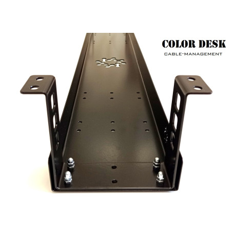 КАБЕЛЬ-КАНАЛ КМ-800 ПОДСТОЛЬНЫЙ ГОРИЗОНТАЛЬНЫЙ МЕТАЛЛИЧЕСКИЙ ЧЁРНЫЙ